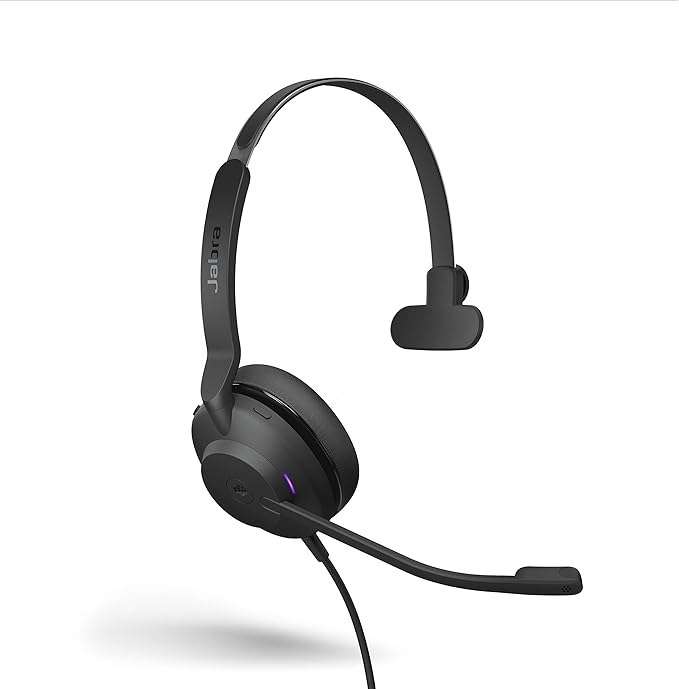 Jabra Evolve2 30 SE Wired Mono Noise-Cancelling Headset - Features 2-Microphone Call Technology and USB-A Cable - MS Teams Certified, Works with All Other Platforms - Black
