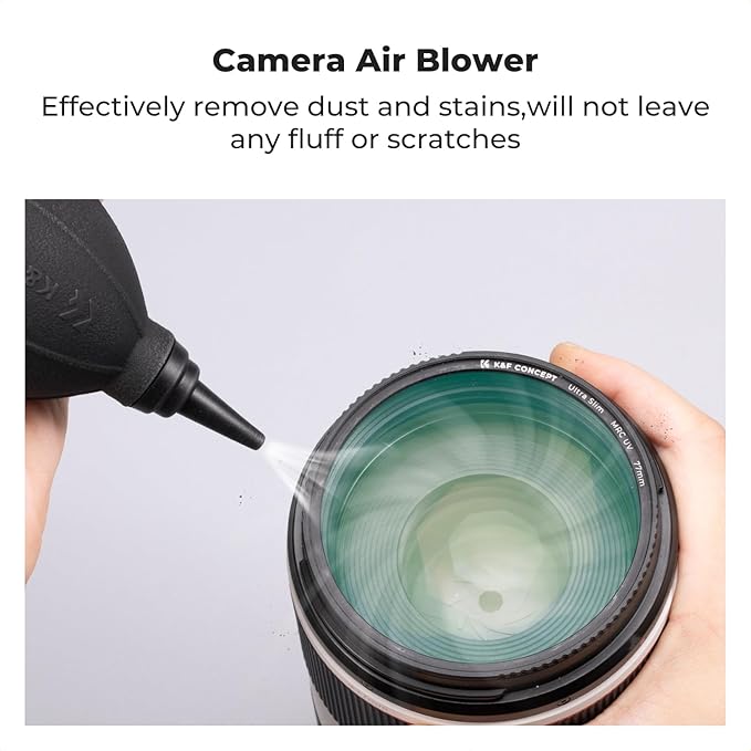 K&F Concept 15-in-1 Camera Lens Cleaning Kit with Camera Blower, Glasses Wipes*10, Cleaning Liquid, Microfiber Cleaning Cloth*2, Lens Cleaning Pen for DSLR Camera Lens Filter Cell Phones