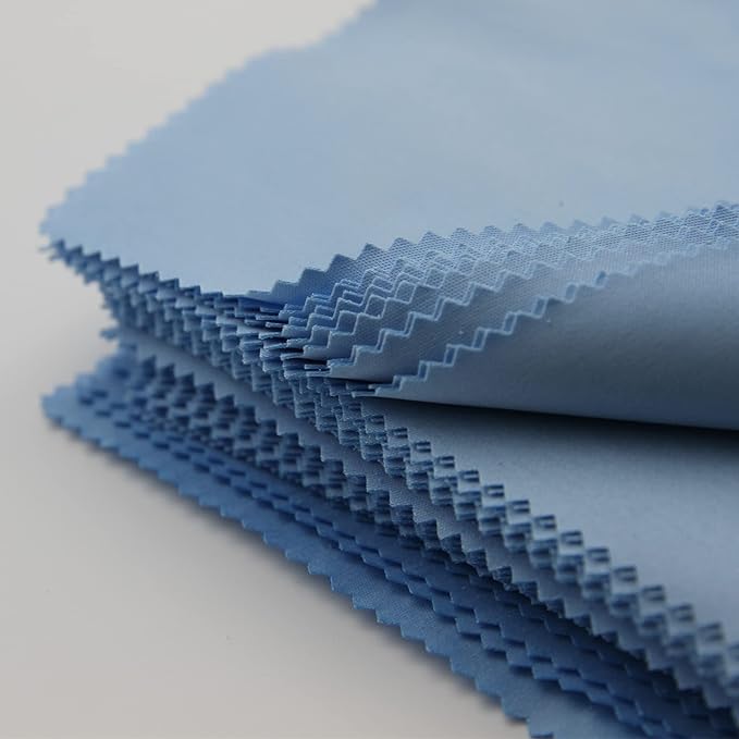 AAwipes Eyeglasses Cleaning Cloth Glasses Cloths Bulk (5.5"x5.5", Blue, 100 pcs, No Logo) for Eyeglasses, Lenses, Phones, Screens, Camera, Silverware, Any Other Delicate Surfaces (V1515)