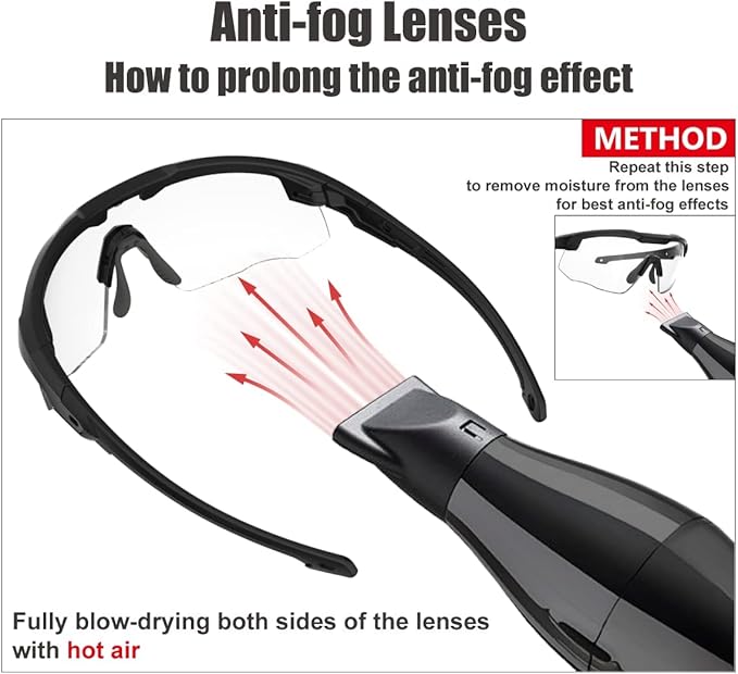 Shooting Safety Glasses for Men Airsoft Hunting Riding Anti-Fog Military Grade Ballistic Tactical Eye Pro Range