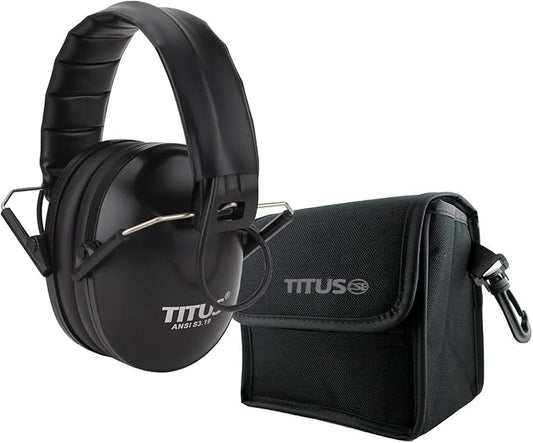 TITUS EB2 Low Profile Smart Series Electronic Noise Cancelling Hearing Protection, Noise Management Earmuffs