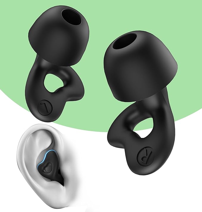 Ear Plugs for Sleeping Noise Cancelling, Soft Silicone Earplugs for Side Sleepers, 45dB Reusable Noise Reduction Ear Plugs with 8 Ear Tips, Hearing Protection for Concerts and Travel