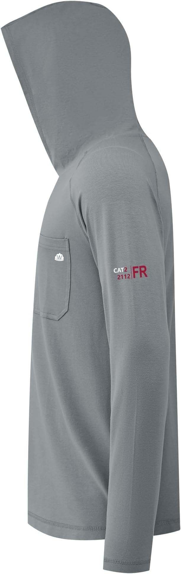 WORKWEYA FR Hooded Shirts 6OZ Lightweight FR Shirts for Men Thumb Hole Stretch NFPA2112 CAT2 Flame Resistant Hoodies