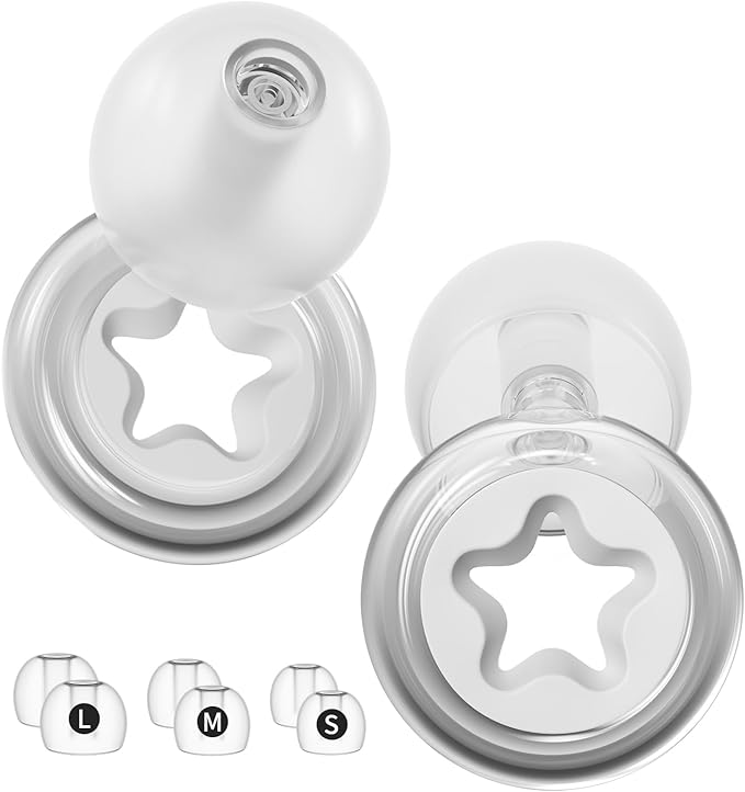 Soft Silicone Ear Plugs 26 dB,White Transparent Pentagram Noise Reduction Earplugs,Reusable and Noise Canceling,Earplugs for Concerts,Travel,Block Snoring,3 Pairs S-L Ear Plugs