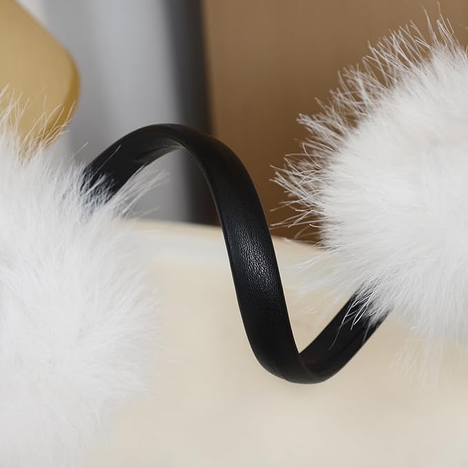 Women's Faux Fur Ear Muffs For Winter Women - Warm Faux Fur Fuzzy Ear Muffs Windproof Cold Weather Ear Warmers