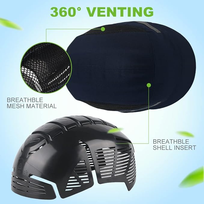 Bump Cap for Safety Baseball Cap Style Hard Hats for Adult Men Women Breathable Lightweight Safety Hat for Head Protection with Reflective Stripes