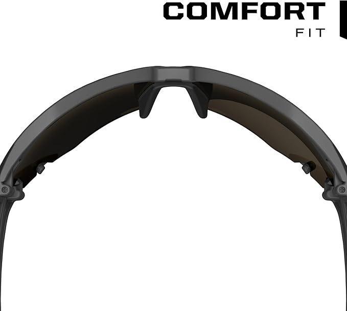 Mechanix Wear: Vision Type-V Safety Glasses with Advanced Anti Fog, Scratch Resistant, Half Framed Protective Eyewear, Lightweight Glasses with Adjustable Arms and Nose (Blue Mirror Lens)