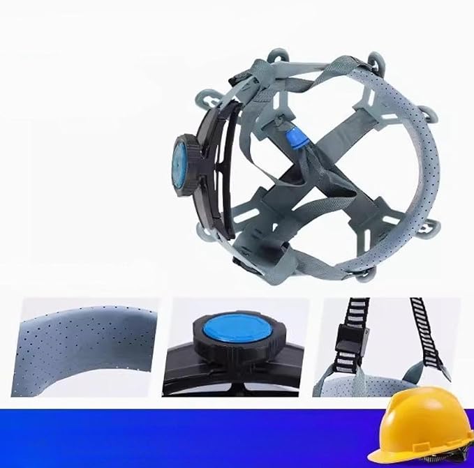 8 Point Hard Hat Replacement Ratchet Suspension Directly Replace Easy to Install Lightweight Bump Cap Insert Hard Hat Liner, Knob Adjustment