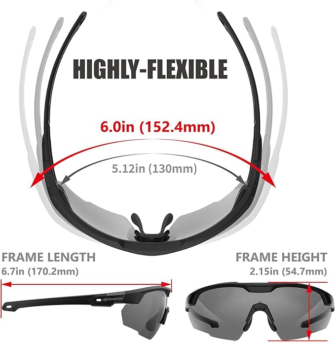 Shooting Safety Glasses for Men Airsoft Hunting Riding Anti-Fog Military Grade Ballistic Tactical Eye Pro Range