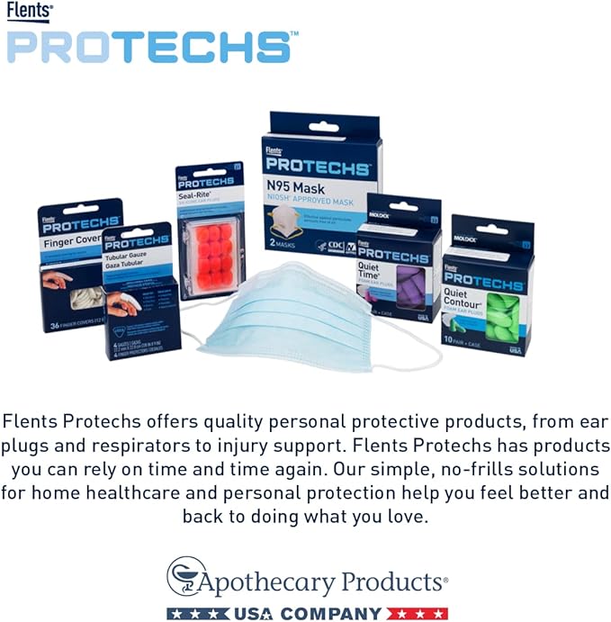 Flents Protechs Foam Ear Plugs for Sleeping, Snoring, Traveling, Concerts, Construction & Studying, Ultra Soft & Comfortable, Black, 10 Pairs, NRR 32 Hearing Protection for Loud Noise