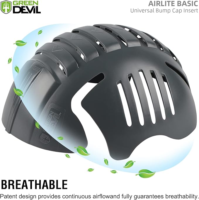 GREEN DEVIL Universal Bump Cap Insert for Baseball Caps Vented Lightweight Safety Bump Hat Insert for Men Women 3 Pack