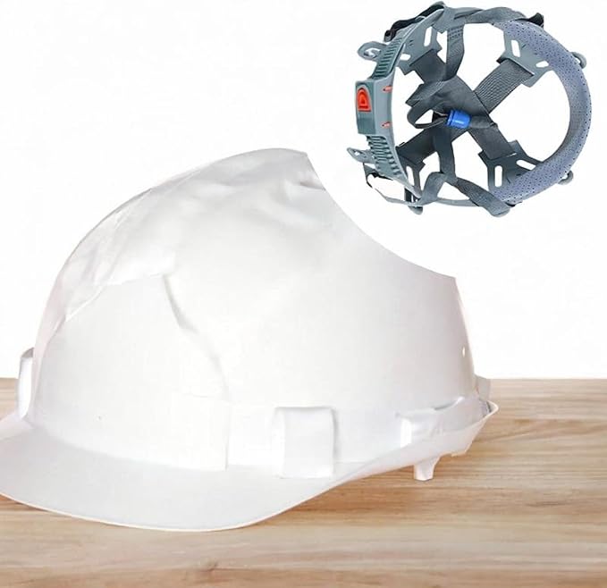 8 Point Hard Hat Replacement Ratchet Suspension Directly Replace Easy to Install Lightweight Bump Cap Insert Hard Hat Liner, Push Adjustment
