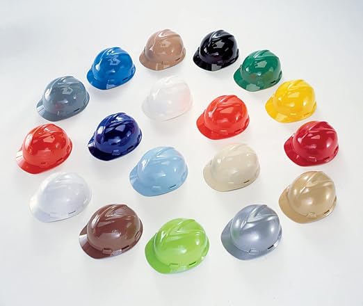 MSA 464852 V-Gard Cap Style Safety Hard Hat With Staz-on Pinlock Suspension | Polyethylene Shell, Superior Impact Protection, Self Adjusting Crown Straps - Standard Size in Gold