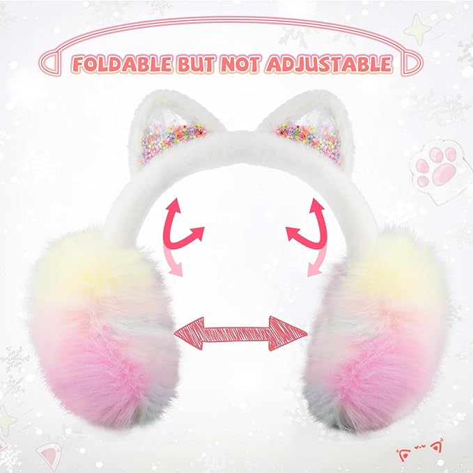 XIAOHAWANG Winter Earmuffs for Kids Girl Warm Ear Muffs Baby Boy Plush Padded Ear Warmer