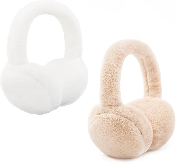 Kids Winter Earmuffs Baby Warm Ear Muff Girls Cute Furry Ear Warmers Boys Foldable Ear Covers for Cold Weather