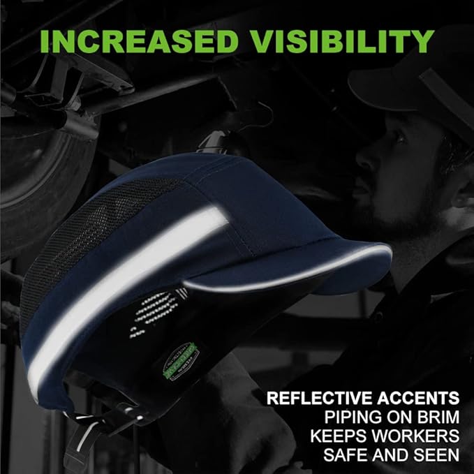 Bump Cap for Safety Baseball Cap Style Hard Hats for Adult Men Women Breathable Lightweight Safety Hat for Head Protection with Reflective Stripes