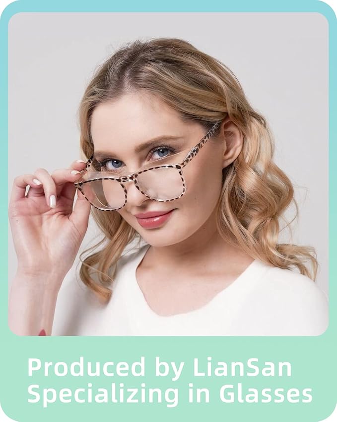 LianSan Oversize Anti-Fog Safety Glasses for Nurses, Z87.1 Certified Goggles for Women, Square UV Protection