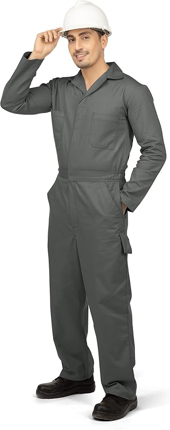 NY Threads Men’s Twill Long Sleeve Coverall Utility Work Wear