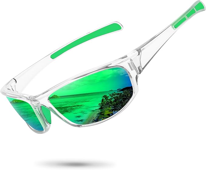 Sports Polarized Sunglasses for Men Women Wrap Around Sun Glasses Fishing Cycling Driving Running UV Protection