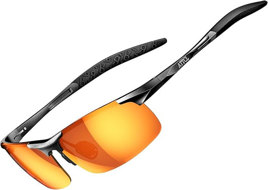 ATTCL Men's Fashion Driving Polarized Sunglasses for Men - Al-Mg metal Ultralight Frame