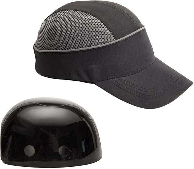 MOHEEN Safety Bump Cap, Baseball Hat Style with Reflective Stripes Lightweight and Breathable Hard Hat Head Protection Cap