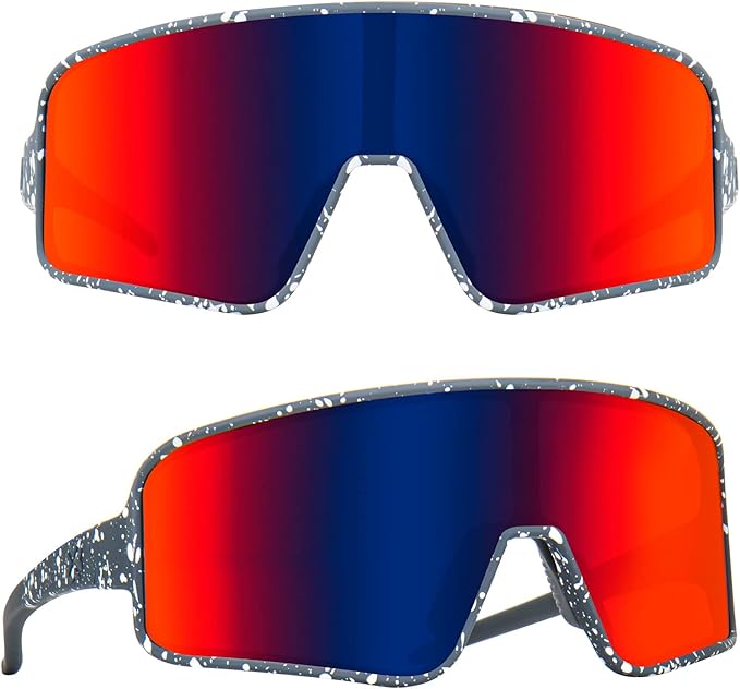 MAXJULI Polarized Sunglasses for Men Women, Windproof Outdoor Sports Cycling Running UV400 Protection Sun Glasses 8121
