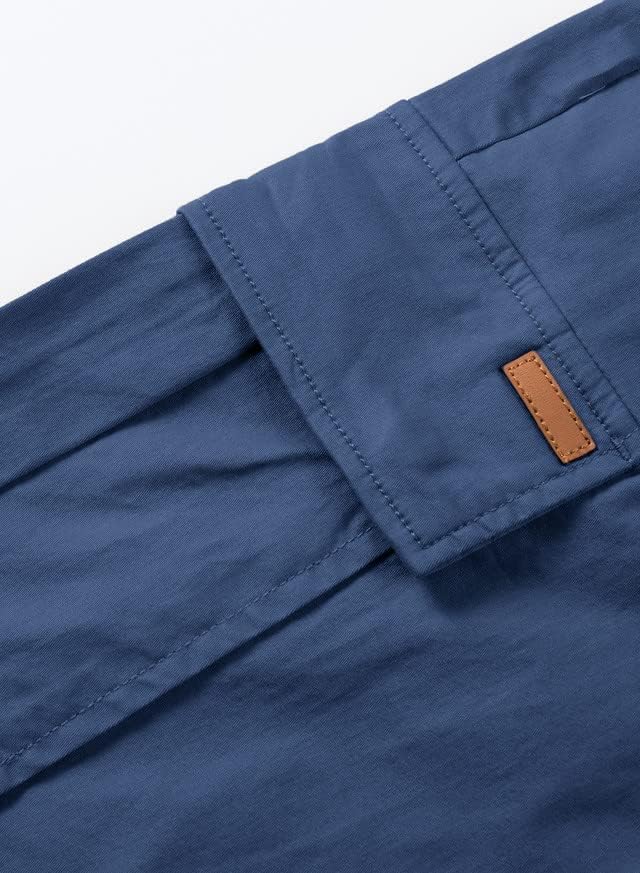 JMIERR Mens Casual Twill Cargo Shorts Cotton Drawstring Classic Cargo Stretch Short with 6 Pockets