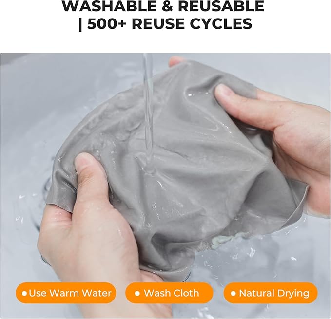 K&F Concept 6 Pack Lens Cleaning Cloth | Microfiber Cleaning Cloth | Glasses Cleaning Cloths | Eyeglass Lens Cleaner | Eyeglasses, Camera Lens, VR/AR Headset, and Screen Cleaning | White & Grey
