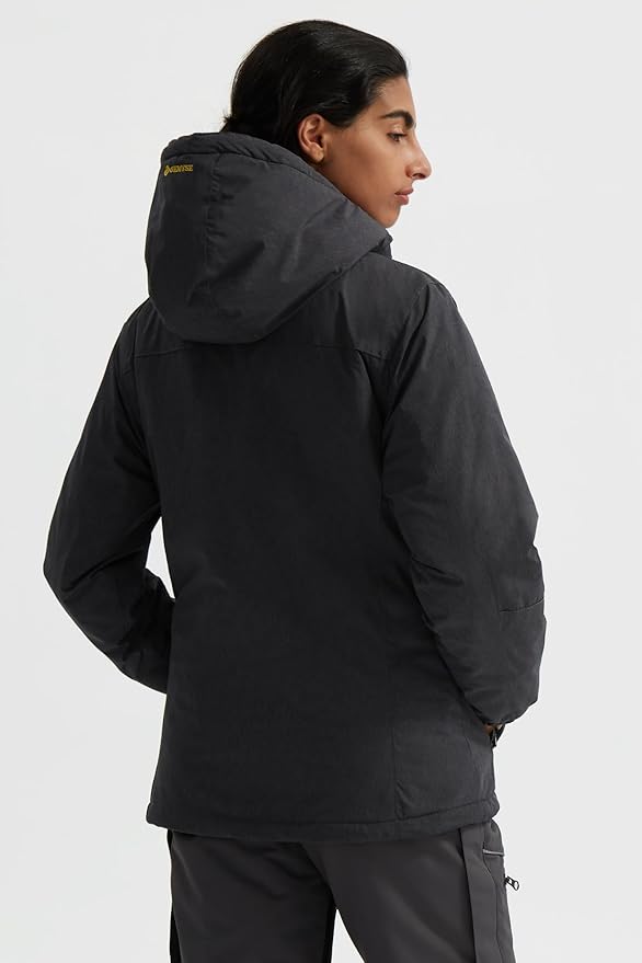 GEMYSE Women's Ski Snow Jacket Warm Winter Waterproof Coat Snowboard Rain Jacket Hooded Windproof Windbreaker