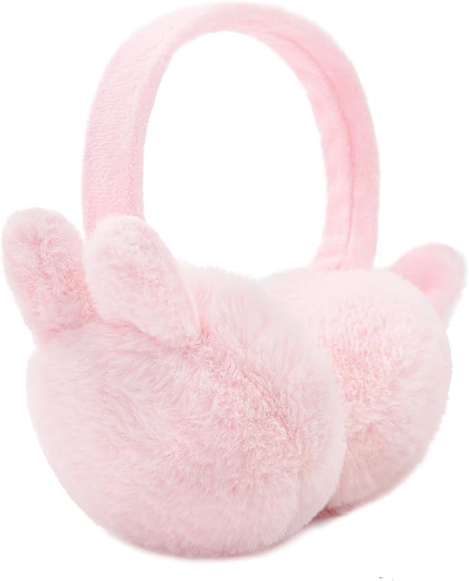 Kids Winter Earmuffs Baby Warm Ear Muff Girls Cute Furry Ear Warmers Boys Foldable Ear Covers for Cold Weather