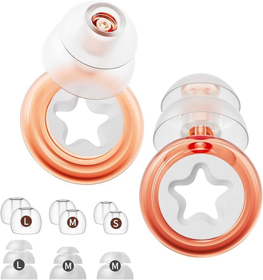 Sleep Noise Cancelling Earplugs,Noise Hearing Protection,-26dB,Reusable, Washable,for Swimming,Sleeping,Working,Concentrating,Snoring,Travel Gift (Pink)