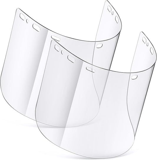 Saillong 2 Pack Clear PETG Face Shield Compatible with MCR Safety 181640, 16x8x0.06 Inches Splash Protective and Impact Resistance, Polycarbonate Safety Faceshield Compatible with MCR Safety Headgears