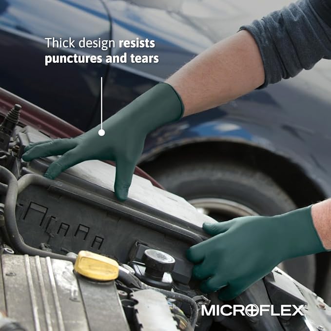 Ansell Dura Flock DFK-608 Thick 11mil Nitrile Gloves