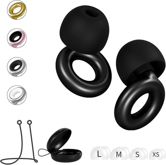 Motorcycle Ear Plugs – Reusable Silicone Noise Reduction Earplugs with Cord – Ideal for Riding, Sports Events, and Outdoor Activities