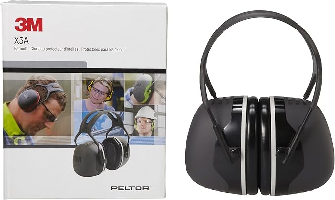 3M PELTOR Ear Muff Hearing Protection, X5 Series, Noise Protection NRR 21 dB, Construction, Manufacturing, Automotive