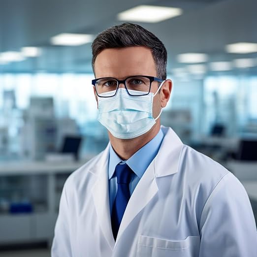 Jointown Disposable Face Masks, ASTM Level 3 Surgical Mask with 3 Ply Protection & Elastic Earloop, 2000 Pack Blue