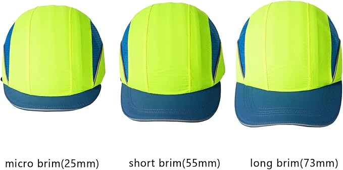 TIHEEN Unisex Safety Bump Cap, Baseball Hat Style with Reflective Stripes Lightweight and Breathable Hard Hat Head Protection Cap