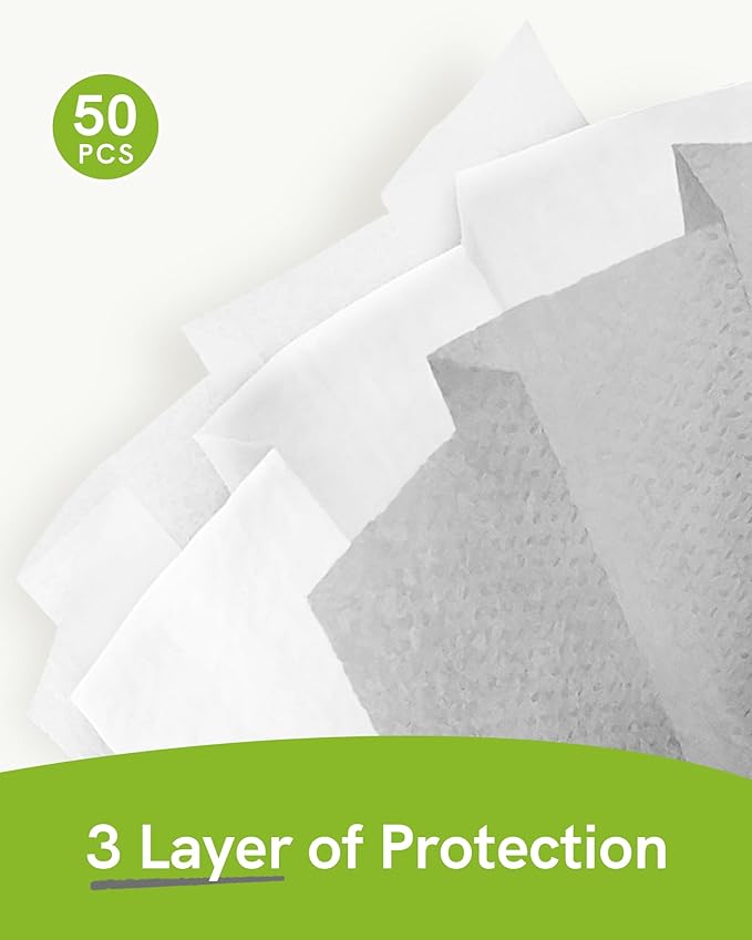 FriCARE Made in USA Disposable Face Masks, 3-Ply ASTM Level 3 Medical Grade, Breathable & Comfortable for Adult Daily Work/Sun Protection, 50 Pack Nordic Breeze