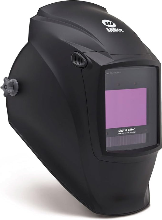 Miller 288924 Digital Elite Welding Helmet with ClearLight 2.0 Lens with External Grind, Black