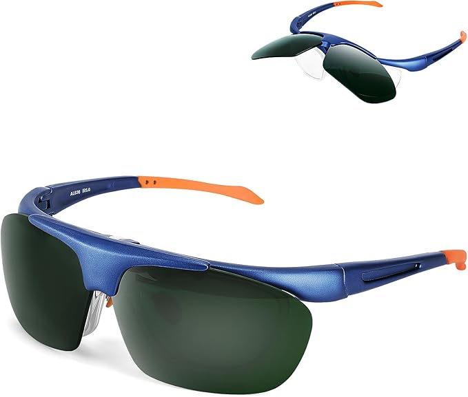 Welding Glasses, Safety Welding Goggles Coating Polycarbonate Lens Anti-Fog Anti-Scratch UV-Protective