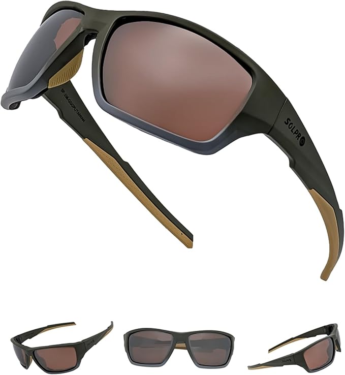 Polarized Riding Sunglasses Foam Padded Wraparound Fit Men Women Motorcycle Driving Running Cycling Fishing
