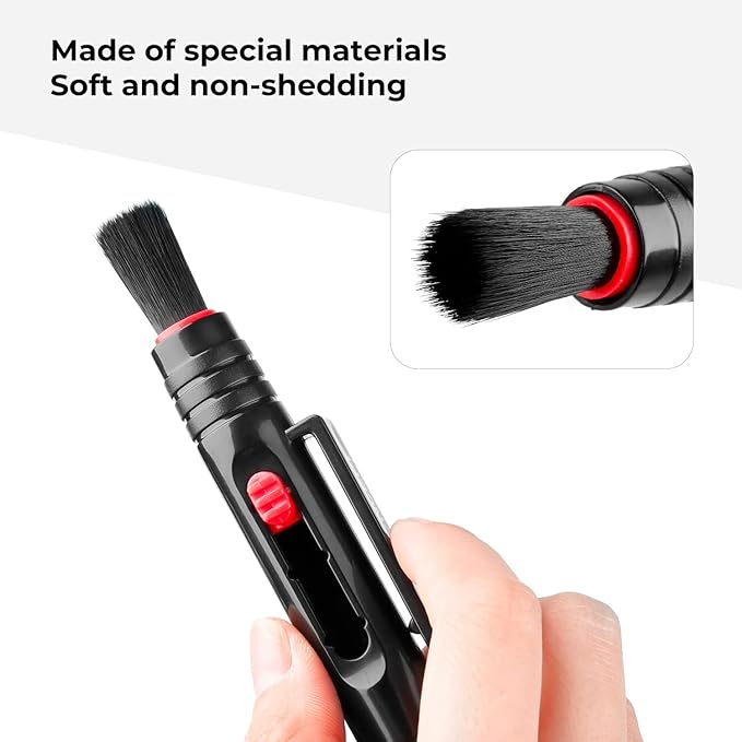 K&F CONCEPT Professional Lens Cleaning Pen with Soft Brush, Carbon Head Lens Cleaning Pen for Canon, Nikon, Pentax, Sony Digital Camera Cleaning,AR VR Glasses Cleaning