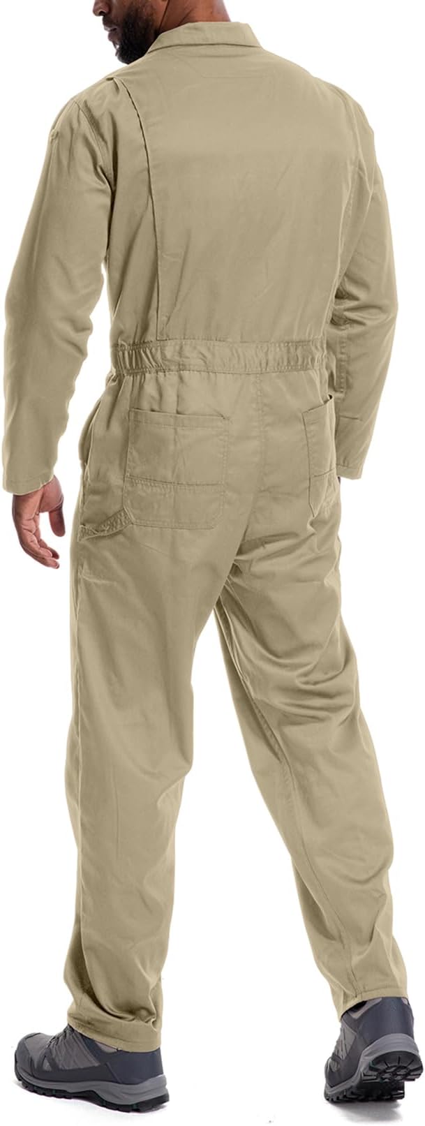Coveralls for Men Long Sleeve Cotton Blend Work Jumpsuit with Multi Pockets Utility Work Wear