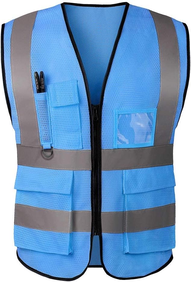 Tydon Guardian Reflective Safety Vest for Women Men High Visibility Security With Pocket Zipper Front Meet ANSI/ISEA Standard