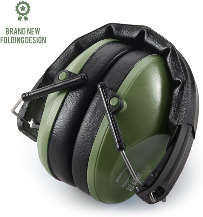 Pro For Sho 34dB NRR Hearing Protection Ear Muffs - Highest NRR in Compact Design, Ear Protection for Shooting, Mowing, Work