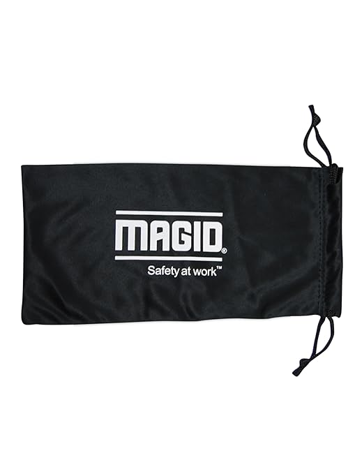 MAGID Y50 Series Performance Anti-Fog Polycarbonate Safety Glasses with Side Shields, 1 Pair, Gray Lens | Black Frame, Y50BKAFGY