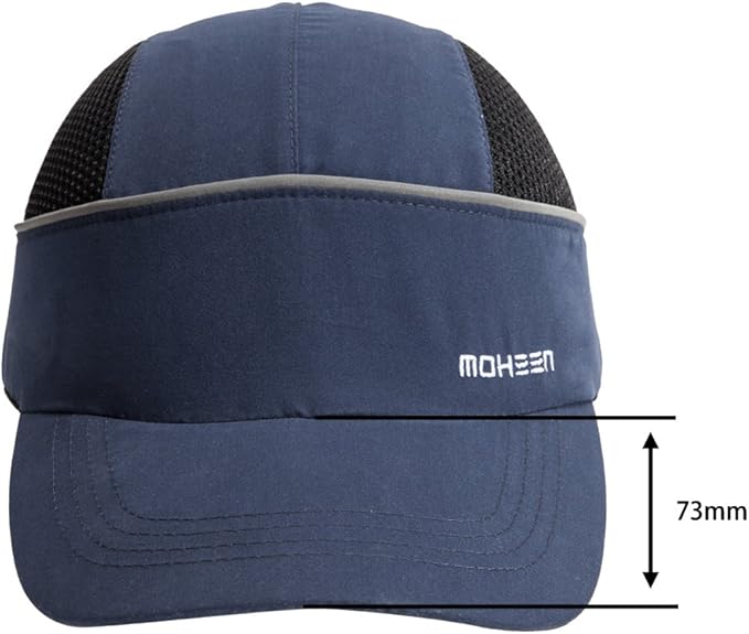 MOHEEN Safety Bump Cap, Baseball Hat Style with Reflective Stripes Lightweight and Breathable Hard Hat Head Protection Cap