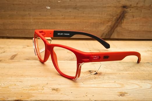 MAGID Y50 Series Performance Anti-Fog Polycarbonate Safety Glasses with Side Shields, 144 Pairs, Clear Lens | Red Frame, Y50RDAFC