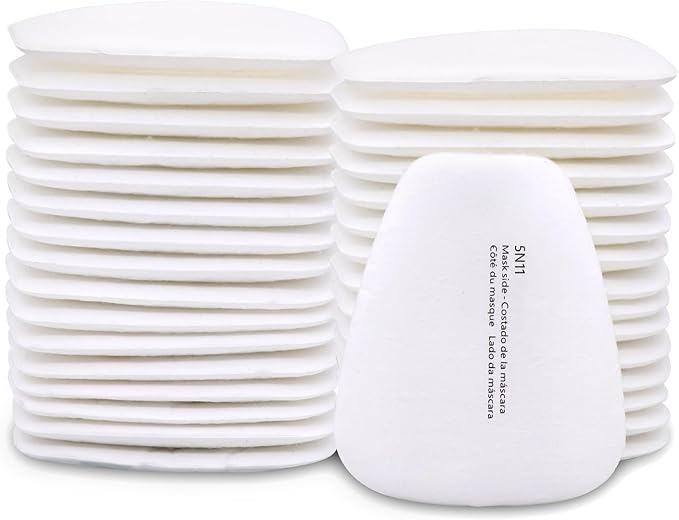 30PCS 5N11 Filter - ANUNU 6001 Filter for 6200, 6800, 6000, 7501, 7502 Series Respirator Filter Cotton Against Paint Spray Epoxy Resin Welding