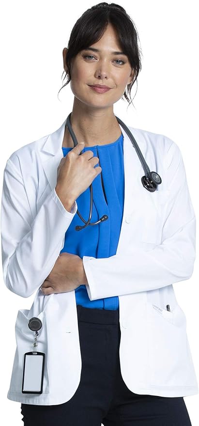 Cherokee Women's Lab Coat 28" Button Up Front Consultation Coat CK451